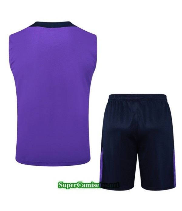 Tailandia Camiseta Kit De Entrenamiento Corinthians Sin Mangas Violeta/azul Marino 2025 2026 S20077