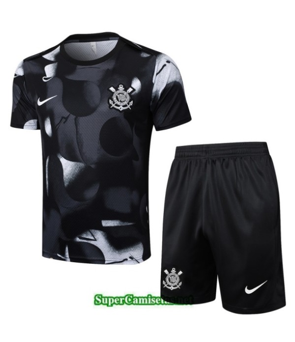 Tailandia Camiseta Kit De Entrenamiento Corinthians Negro/blanco 2025 2026 S20080