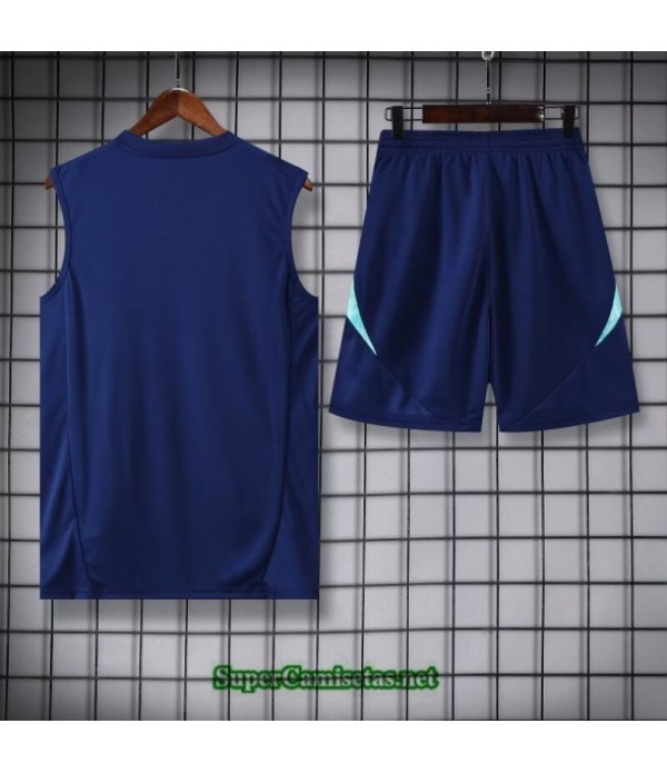 Tailandia Camiseta Kit De Entrenamiento Flamengo Niño Sin Mangas Azul Marino/verde 2025 2026 S20089