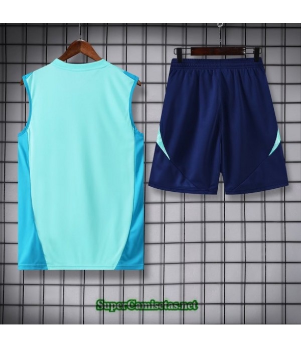 Tailandia Camiseta Kit De Entrenamiento Flamengo Sin Mangas Azul Claro 2025 2026 S20097