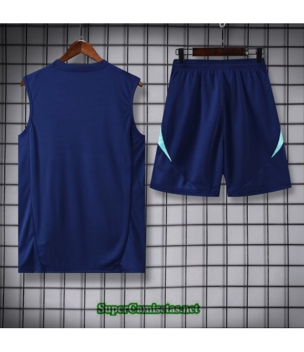 Tailandia Camiseta Kit De Entrenamiento Flamengo Sin Mangas Azul Marino/azul 2025 2026 S20092