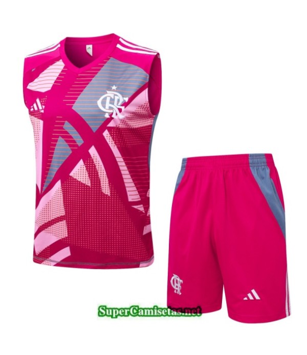 Tailandia Camiseta Kit De Entrenamiento Flamengo Sin Mangas Rojo 2025 2026 S20096