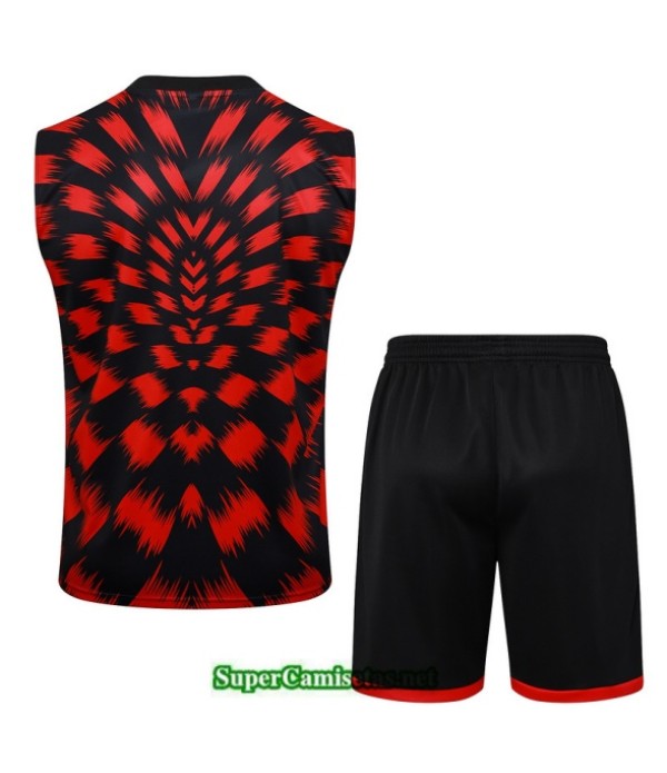 Tailandia Camiseta Kit De Entrenamiento Flamengo Sin Mangas Rojo/negro 2025 2026 S20093