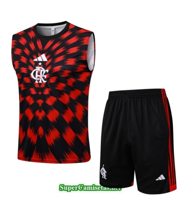 Tailandia Camiseta Kit De Entrenamiento Flamengo Sin Mangas Rojo/negro 2025 2026 S20093