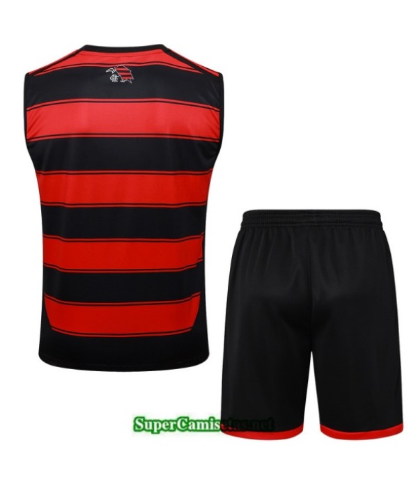 Tailandia Camiseta Kit De Entrenamiento Flamengo Sin Mangas Rojo/negro 2025 2026 S20098