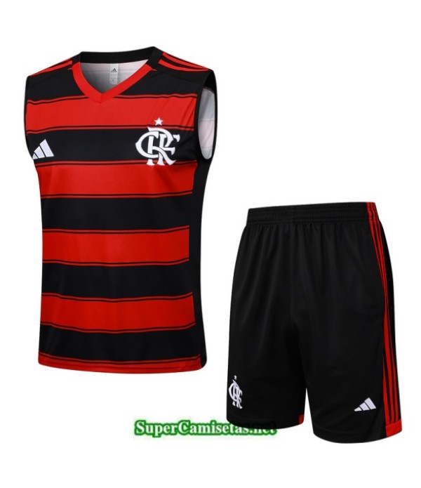 Tailandia Camiseta Kit De Entrenamiento Flamengo Sin Mangas Rojo/negro 2025 2026 S20098
