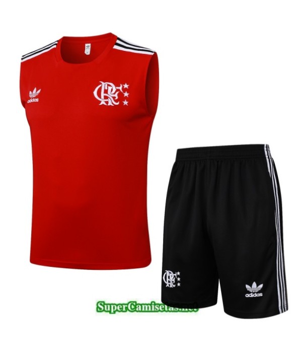 Tailandia Camiseta Kit De Entrenamiento Flamengo Sin Mangas Rojo/negro/blanco 2025 2026 S20095