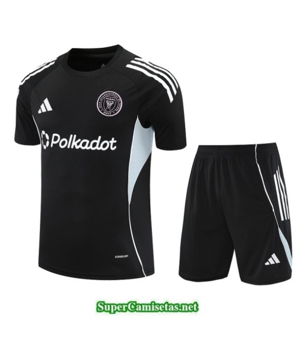 Tailandia Camiseta Kit De Entrenamiento Inter Miami Niño Negro/blanco 2025 2026 S20113