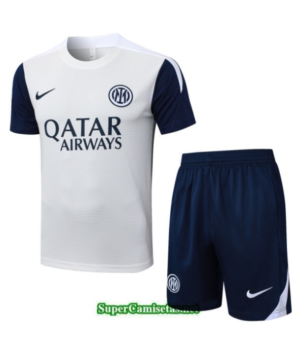 Tailandia Camiseta Kit De Entrenamiento Inter Milan Blanco/azul Marino 2025 2026 S20518