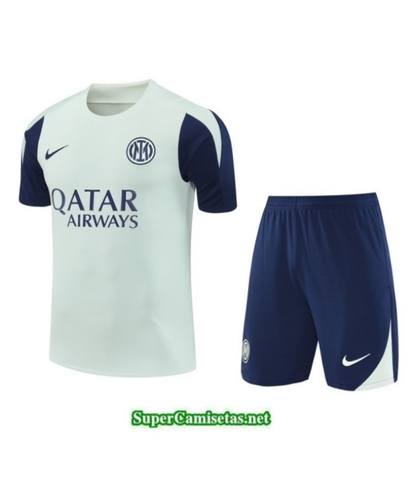 Tailandia Camiseta Kit De Entrenamiento Inter Milan Short Verde/azul 2025 2026 S20519