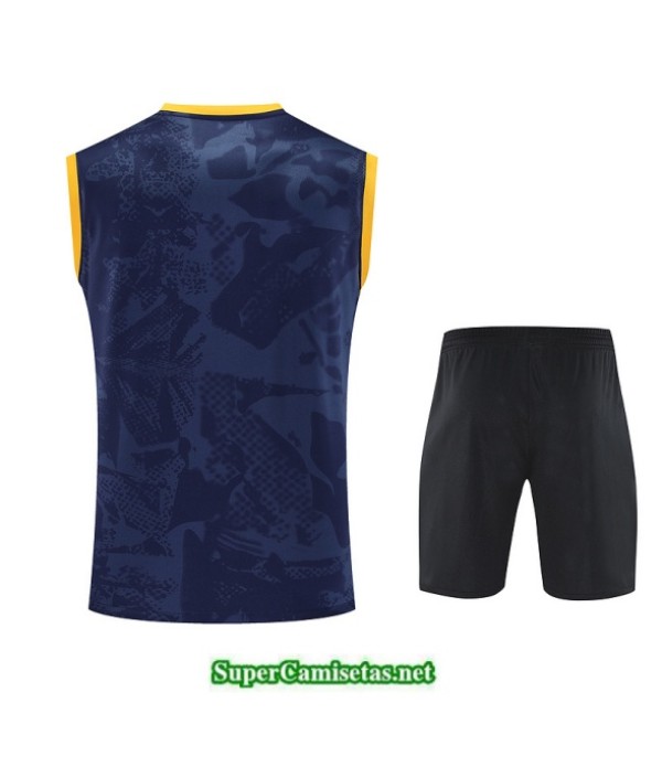 Tailandia Camiseta Kit De Entrenamiento Inter Milan Sin Mangas Azul Marino/amarillo 2025 2026 S20504