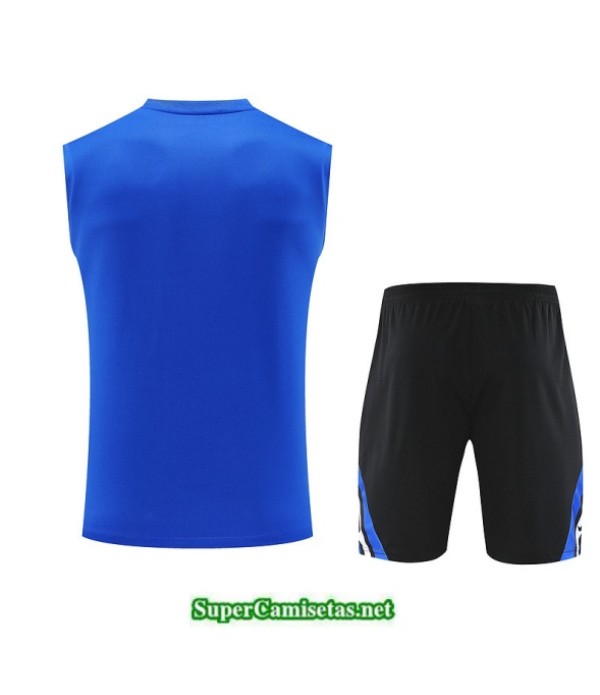 Tailandia Camiseta Kit De Entrenamiento Inter Milan Sin Mangas Azul/negro 2025 2026 S20508