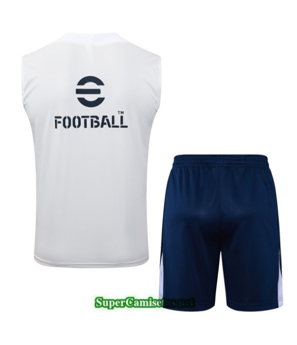 Tailandia Camiseta Kit De Entrenamiento Inter Milan Sin Mangas Blanco/azul Marino 2025 2026 S20509