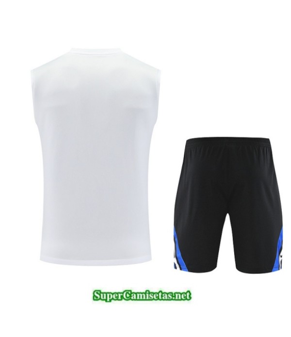 Tailandia Camiseta Kit De Entrenamiento Inter Milan Sin Mangas Blanco/negro/azul 2025 2026 S20503