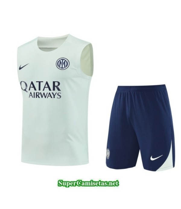 Tailandia Camiseta Kit De Entrenamiento Inter Milan Sin Mangas Verde/azul 2025 2026 S20510