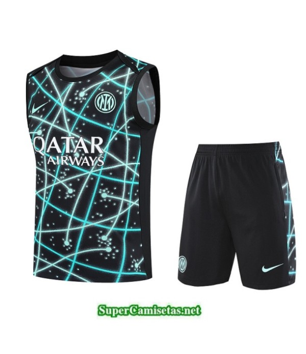 Tailandia Camiseta Kit De Entrenamiento Inter Milan Sin Mangas Negro 2025 2026 S20506