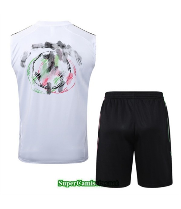 Tailandia Camiseta Kit De Entrenamiento Juventus Sin Mangas Blanco/negro/rosa 2025 2026 S20520