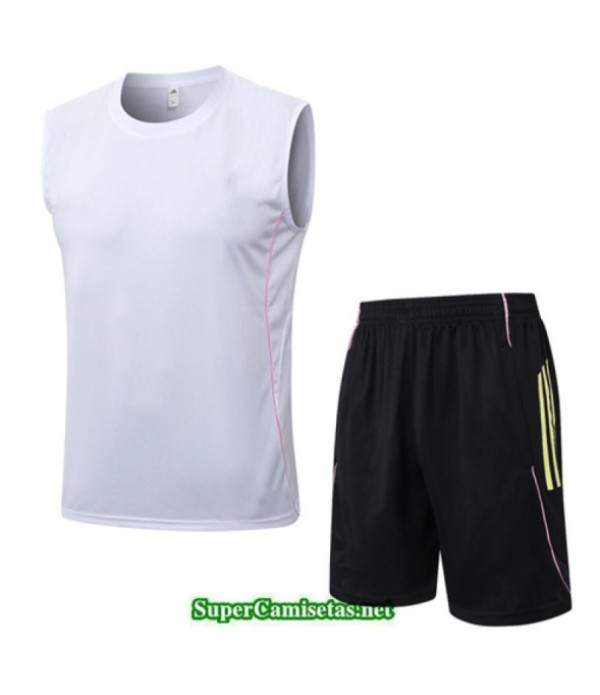 Tailandia Camiseta Kit De Entrenamiento Juventus Sin Mangas Blanco/negro/amarillo 2025 2026 S20521