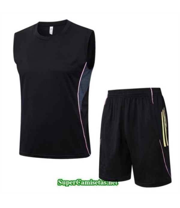 Tailandia Camiseta Kit De Entrenamiento Juventus Sin Mangas Negro/rosa/amarillo 2025 2026 S20523