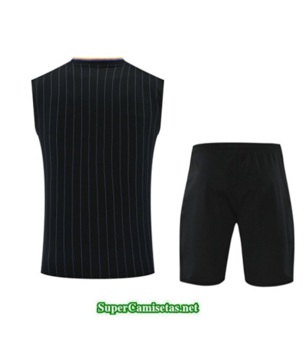 Tailandia Camiseta Kit De Entrenamiento Manchester United Sin Mangas Negro/amarillo 2025 2026 S20489