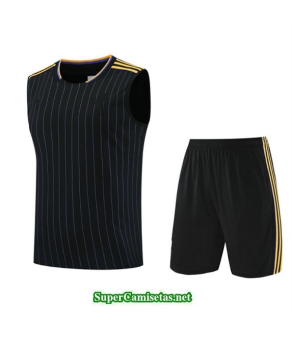 Tailandia Camiseta Kit De Entrenamiento Manchester United Sin Mangas Negro/amarillo 2025 2026 S20489