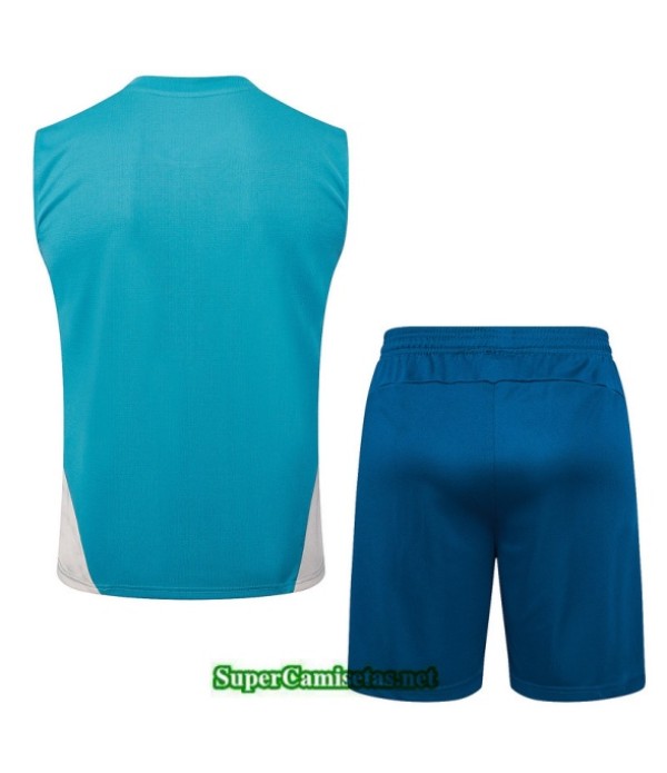 Tailandia Camiseta Kit De Entrenamiento Marsella Sin Mangas Azul/blanco 2025 2026 S20362