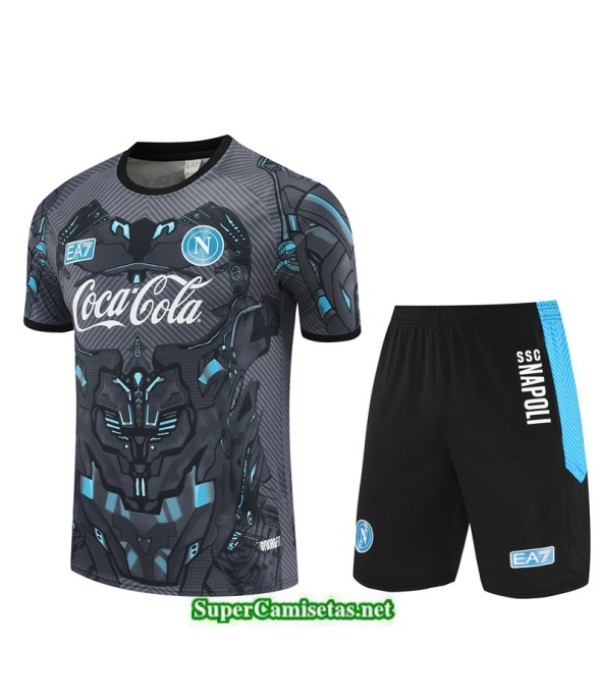 Tailandia Camiseta Kit De Entrenamiento Napoli Gris Oscuro/negro 2025 2026 S20543