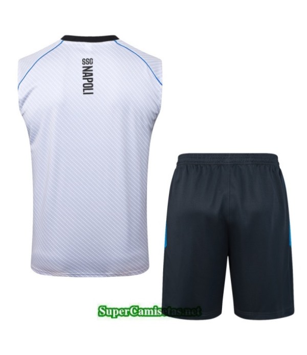 Tailandia Camiseta Kit De Entrenamiento Napoli Sin Mangas Gris Clair/azul Marino 2025 2026 S20539