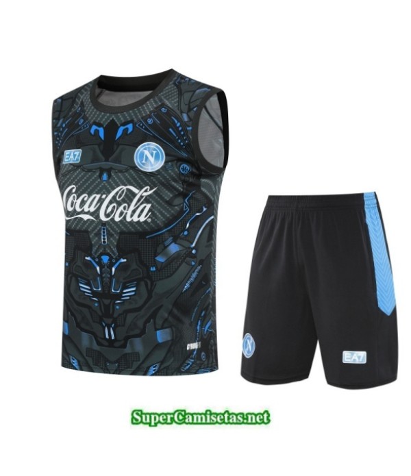 Tailandia Camiseta Kit De Entrenamiento Napoli Sin Mangas Gris Oscuro/azul 2025 2026 S20537