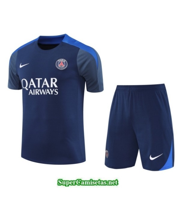 Tailandia Camiseta Kit De Entrenamiento Psg Azul M...