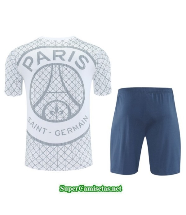 Tailandia Camiseta Kit De Entrenamiento Psg Blanco/azul Marino 2025 2026 S20390
