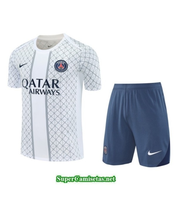 Tailandia Camiseta Kit De Entrenamiento Psg Blanco/azul Marino 2025 2026 S20390