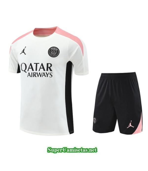 Tailandia Camiseta Kit De Entrenamiento Psg Blanco/negro/rosa 2025 2026 S20391