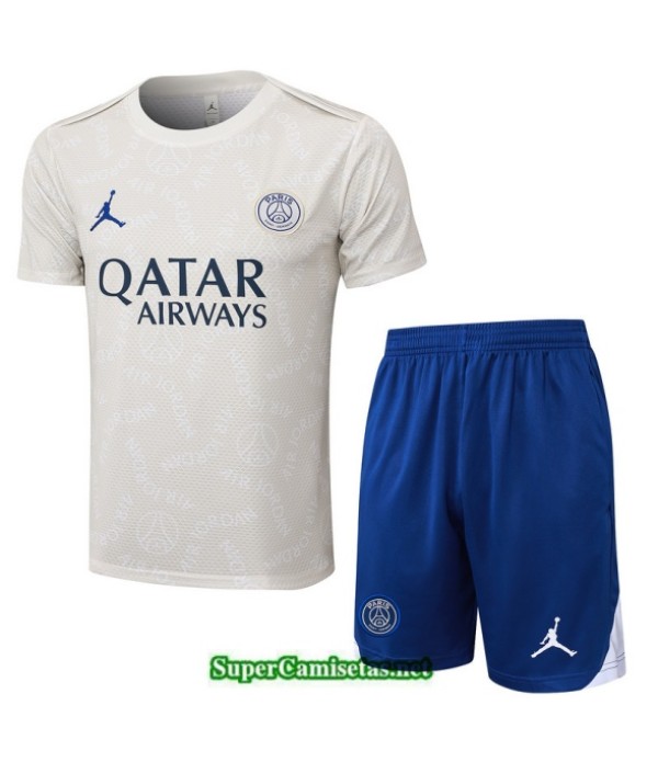 Tailandia Camiseta Kit De Entrenamiento Psg Gris/azul 2025 2026 S20411