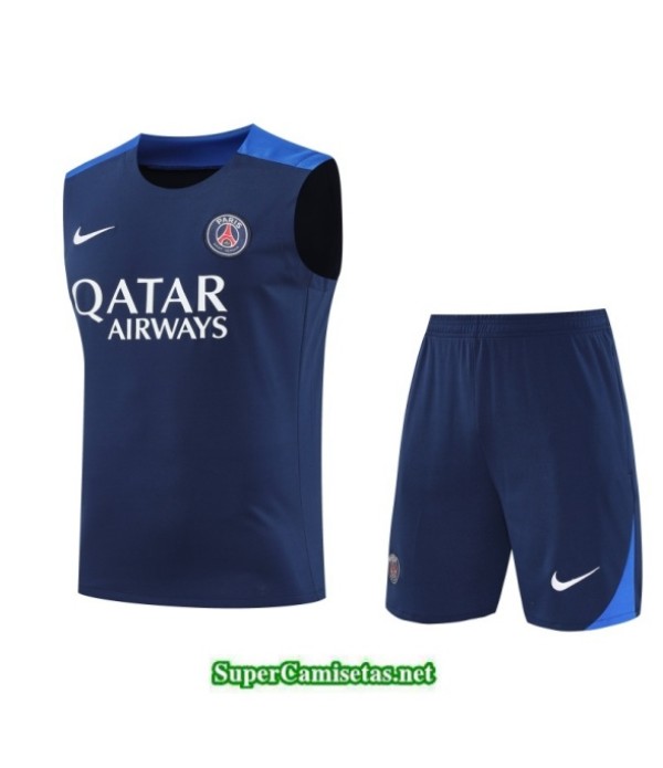 Tailandia Camiseta Kit De Entrenamiento Psg Sin Mangas Azul Claro 2025 2026 S20387