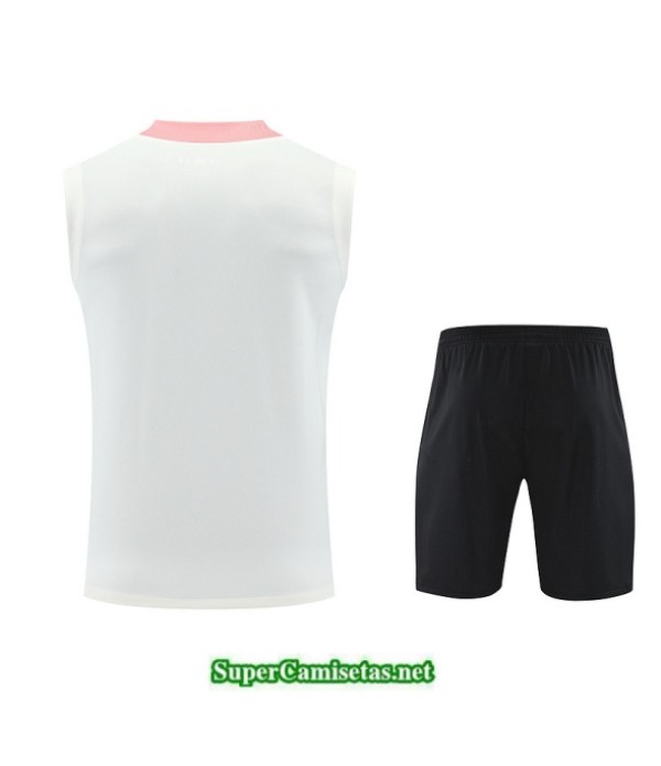 Tailandia Camiseta Kit De Entrenamiento Psg Sin Mangas Blanco/negro/rosa 2025 2026 S20373