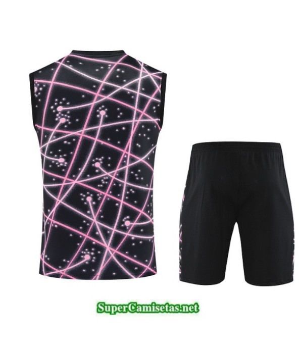 Tailandia Camiseta Kit De Entrenamiento Psg Sin Mangas Rosa/negro 2025 2026 S20378