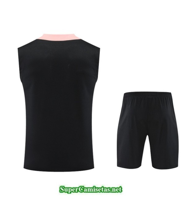 Tailandia Camiseta Kit De Entrenamiento Psg Sin Mangas Negro/rosa 2025 2026 S20379
