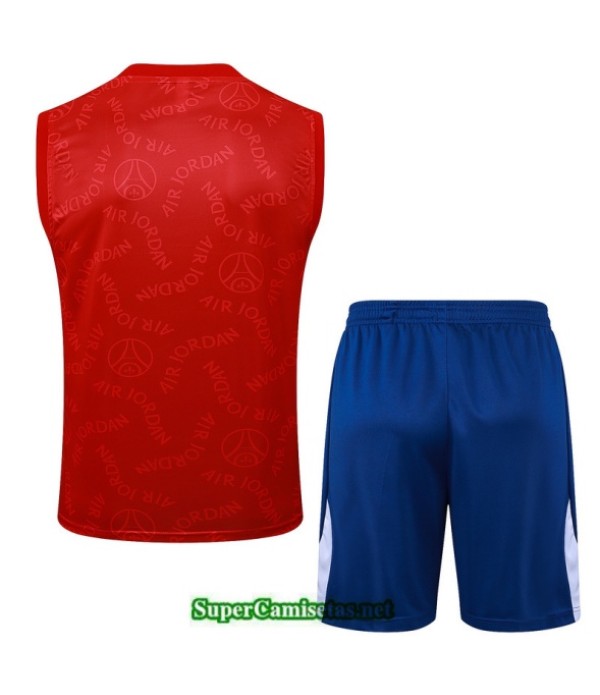 Tailandia Camiseta Kit De Entrenamiento Psg Sin Mangas Rojo/azul 2025 2026 S20382