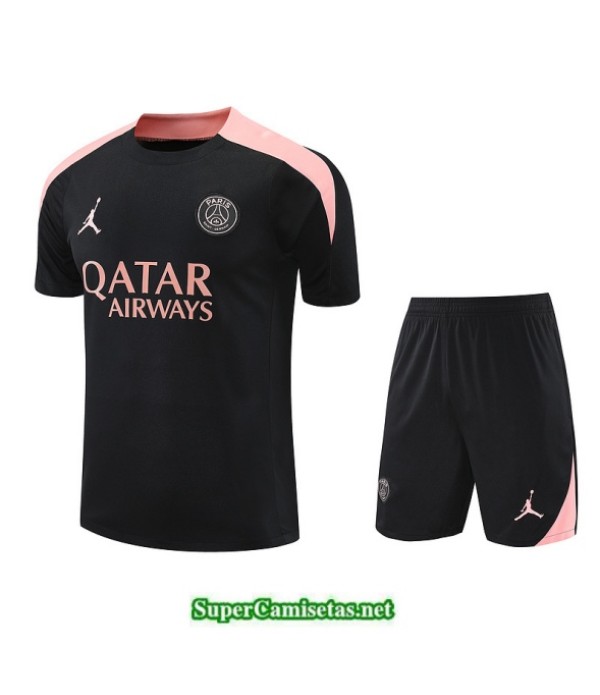 Tailandia Camiseta Kit De Entrenamiento Psg Negro/rosa 2025 2026 S20401