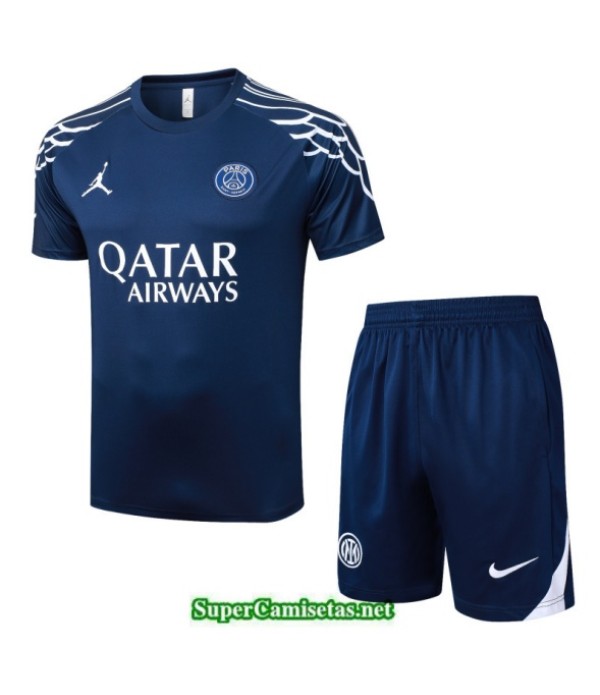 Tailandia Camiseta Kit De Entrenamiento Paris Psg Short Azul Marino/blanco 2025 2026 S20412