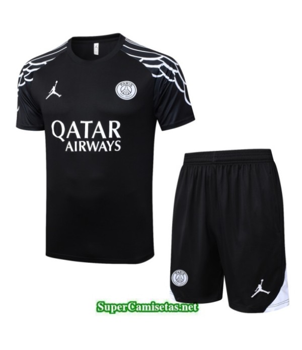 Tailandia Camiseta Kit De Entrenamiento Paris Psg Short Negro/blanco 2025 2026 S20413