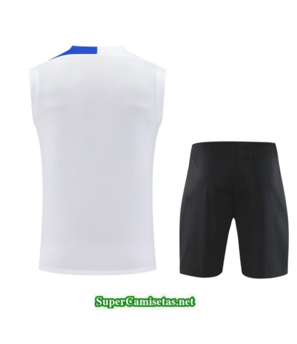 Tailandia Camiseta Kit De Entrenamiento Paris Psg Sin Mangas Blanco/negro/azul 2025 2026 S20389