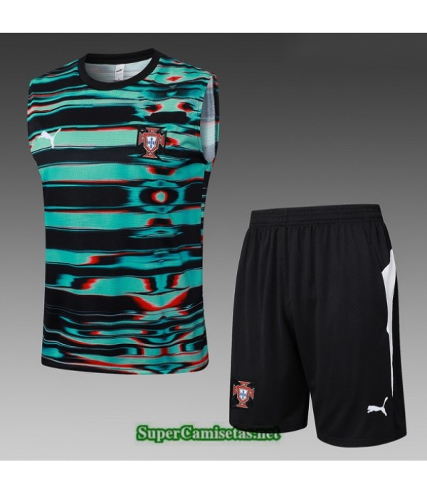 Tailandia Camiseta Kit De Entrenamiento Portugal Sin Mangas Verde/negro/blanco 2025 2026 S20463