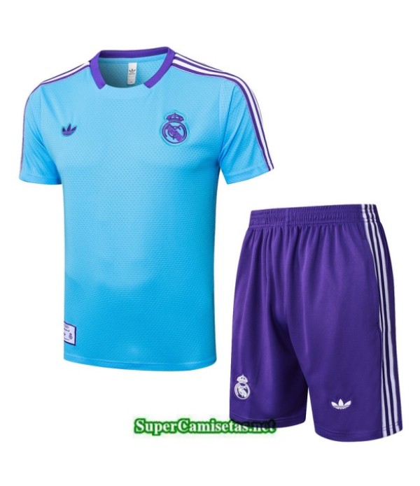 Tailandia Camiseta Kit De Entrenamiento Real Madrid Azul Claro/violeta/blanco 2025 2026 S20335
