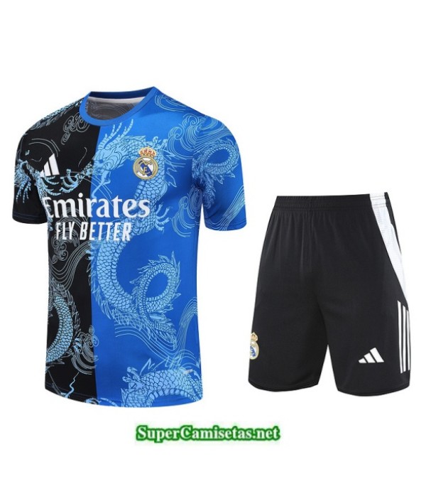 Tailandia Camiseta Kit De Entrenamiento Real Madrid Azul/negro/blanco 2025 2026 S20326