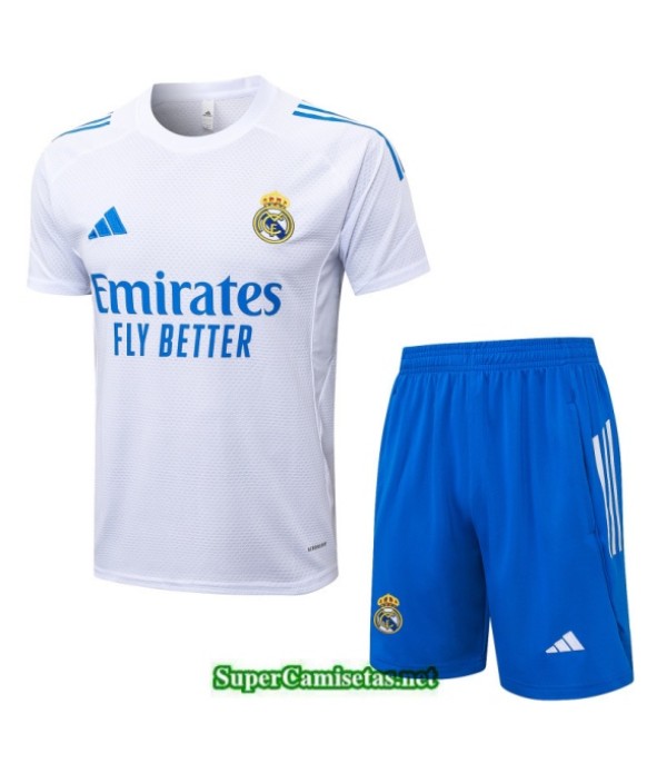 Tailandia Camiseta Kit De Entrenamiento Real Madrid Blanco/azul 2025 2026 S20293