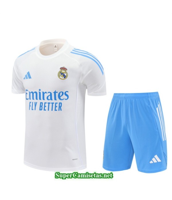 Tailandia Camiseta Kit De Entrenamiento Real Madrid Blanco/azul Claro 2025 2026 S20288