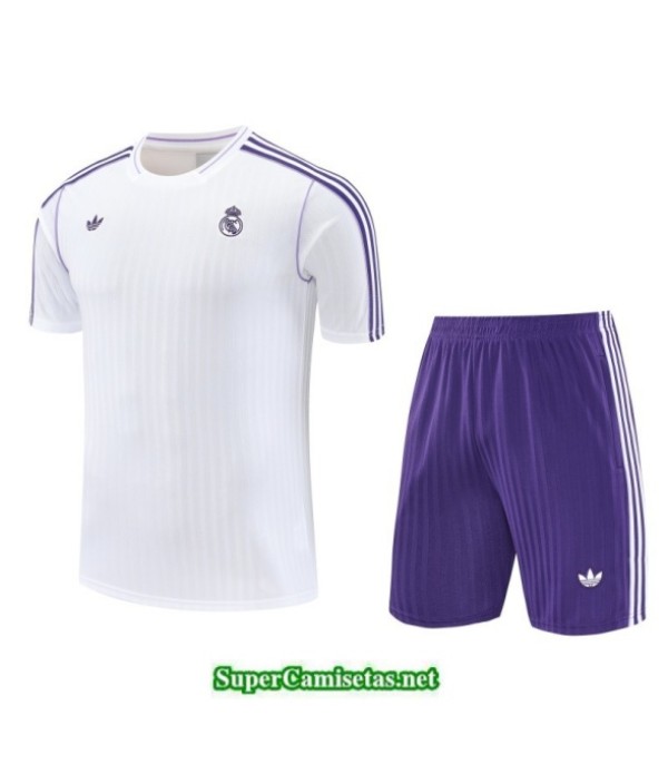 Tailandia Camiseta Kit De Entrenamiento Real Madrid Blanco/violeta 2025 2026 S20296