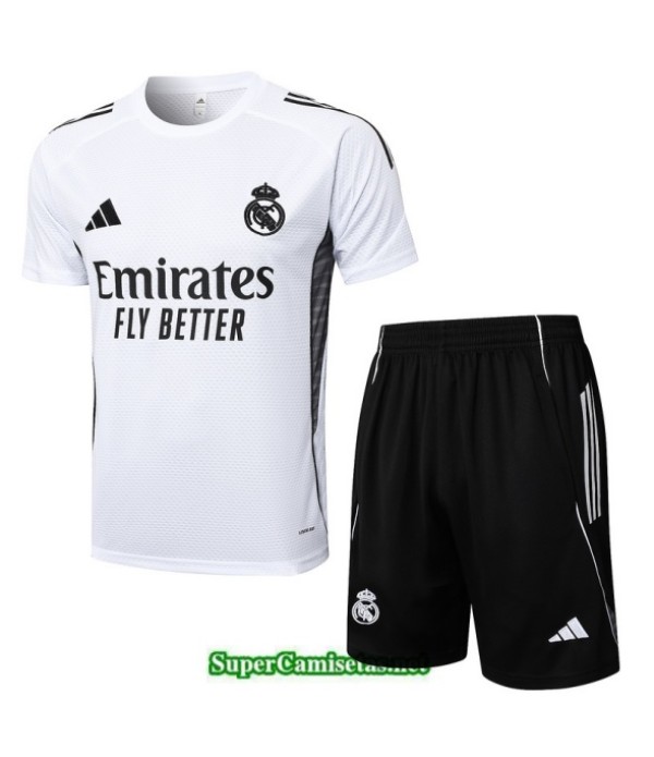 Tailandia Camiseta Kit De Entrenamiento Real Madrid Blanco/negro 2025 2026 S20298